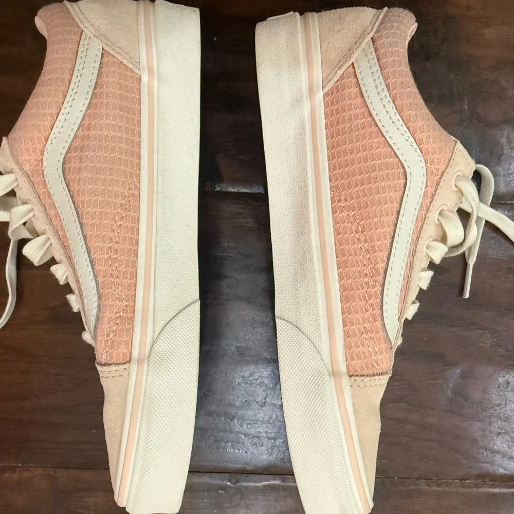Vans Womens Pink Old Skool Woven Check Spanish Villa Suede Canvas Shoes Size 7.5 - Picture 12 of 13